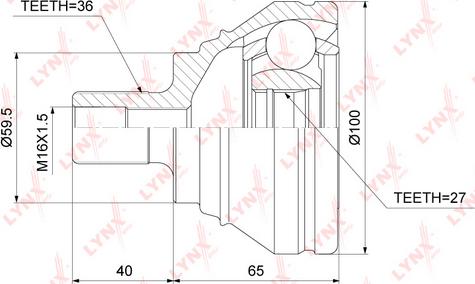 LYNXauto CO-3870 - Joint Kit, drive shaft autospares.lv