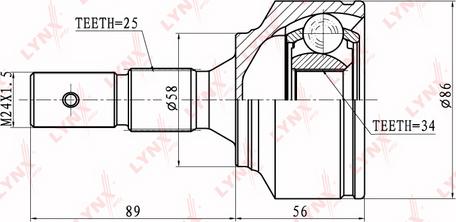 LYNXauto CO-2200 - Joint Kit, drive shaft autospares.lv