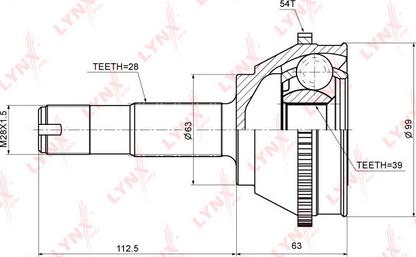 LYNXauto CO-2213A - Joint Kit, drive shaft autospares.lv