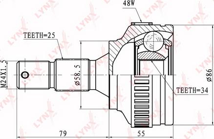 LYNXauto CO-2239A - Joint Kit, drive shaft autospares.lv