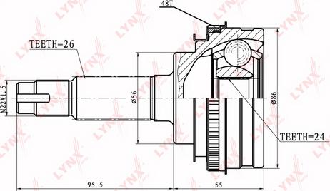 LYNXauto CO-7509A - Joint Kit, drive shaft autospares.lv