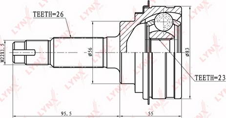 LYNXauto CO-7507 - Joint Kit, drive shaft autospares.lv