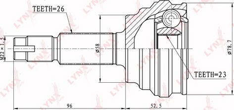 LYNXauto CO-7515 - Joint Kit, drive shaft autospares.lv