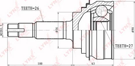 LYNXauto CO-7513 - Joint Kit, drive shaft autospares.lv