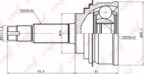 LYNXauto CO-7512 - Joint Kit, drive shaft autospares.lv