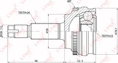 LYNXauto CO-7517A - Joint Kit, drive shaft autospares.lv