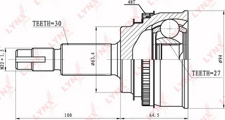 LYNXauto CO-7586A - Joint Kit, drive shaft autospares.lv