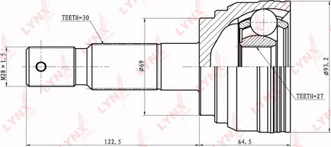 LYNXauto CO-7536 - Joint Kit, drive shaft autospares.lv