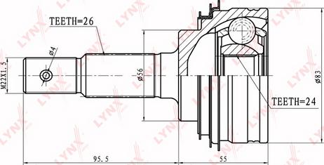 LYNXauto CO-7537 - Joint Kit, drive shaft autospares.lv