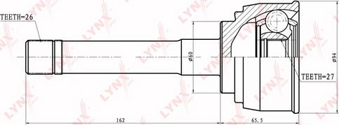 LYNXauto CO-7526 - Joint Kit, drive shaft autospares.lv