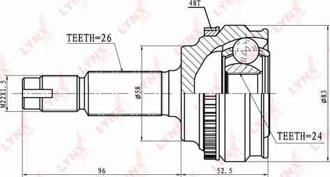 LYNXauto CO-7520A - Joint Kit, drive shaft autospares.lv