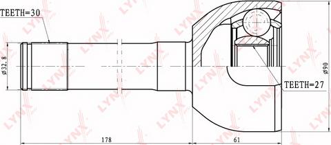 LYNXauto CO-7527 - Joint Kit, drive shaft autospares.lv