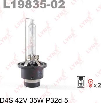 LYNXauto L19835-02 - Bulb, spotlight autospares.lv