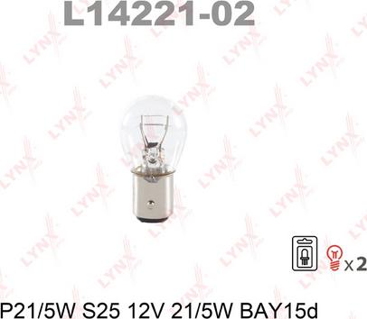 LYNXauto L14221-02 - Bulb autospares.lv