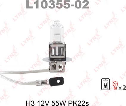 LYNXauto L10355-02 - Bulb, spotlight autospares.lv