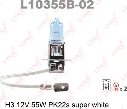 LYNXauto L10355B-02 - Bulb, spotlight autospares.lv
