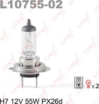 LYNXauto L10755-02 - Bulb, spotlight autospares.lv