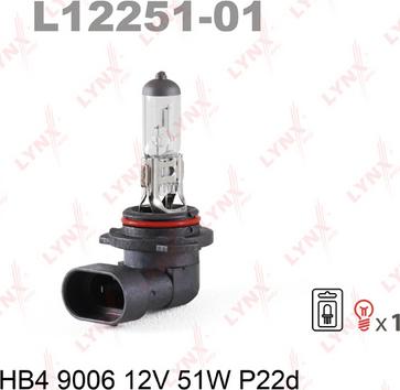 LYNXauto L12251-01 - Bulb, spotlight autospares.lv