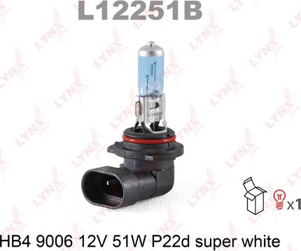 LYNXauto L12251B - Bulb, spotlight autospares.lv
