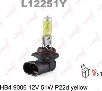 LYNXauto L12251Y - Bulb, fog light autospares.lv