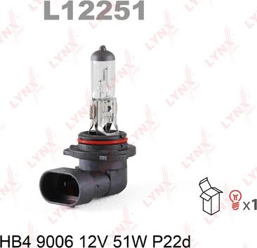LYNXauto L12251 - Bulb, spotlight autospares.lv