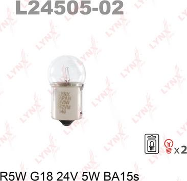 LYNXauto L24505-02 - Bulb autospares.lv
