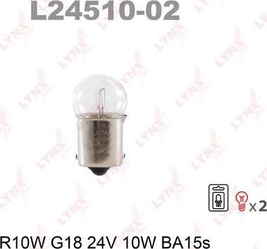 LYNXauto L24510-02 - Bulb autospares.lv