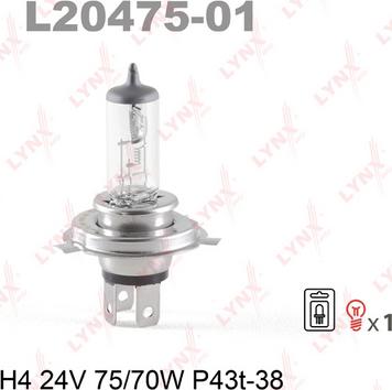 LYNXauto L20475-01 - Bulb, spotlight autospares.lv