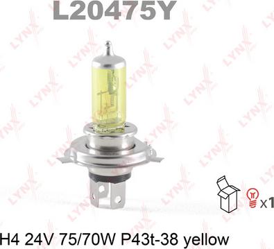 LYNXauto L20475Y - Bulb, fog light autospares.lv