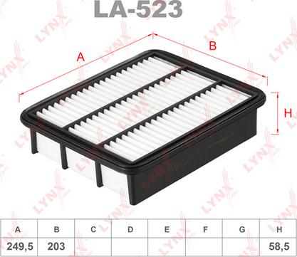 LYNXauto LA-523 - Air Filter, engine autospares.lv