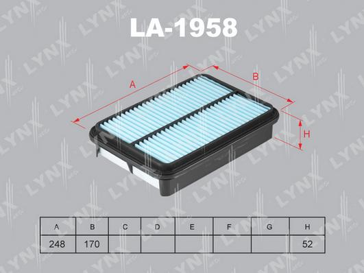 LYNXauto LA-1958 - Air Filter, engine autospares.lv