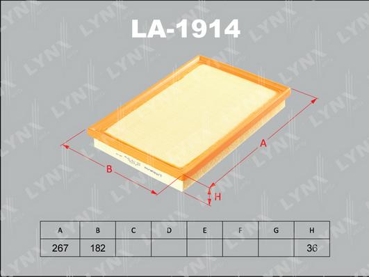 LYNXauto LA-1914 - Air Filter, engine autospares.lv