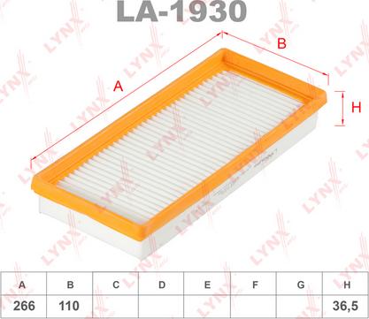 LYNXauto LA-1930 - Air Filter, engine autospares.lv