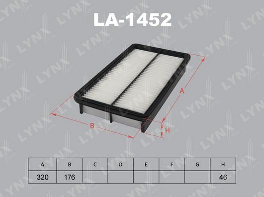LYNXauto LA-1452 - Air Filter, engine autospares.lv