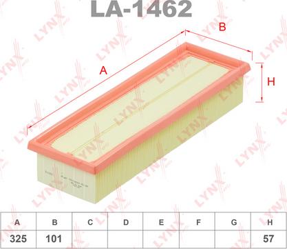 LYNXauto LA-1462 - Air Filter, engine autospares.lv