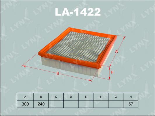 LYNXauto LA-1422 - Air Filter, engine autospares.lv