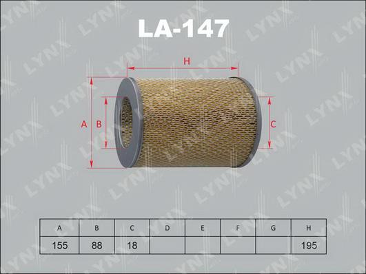 LYNXauto LA-147 - Air Filter, engine autospares.lv