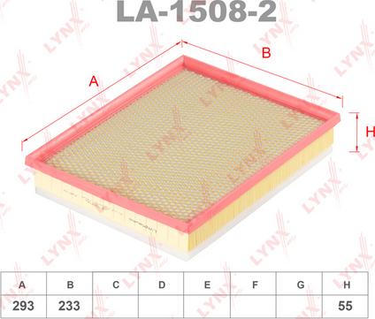 LYNXauto LA-1508-2 - Air Filter, engine autospares.lv