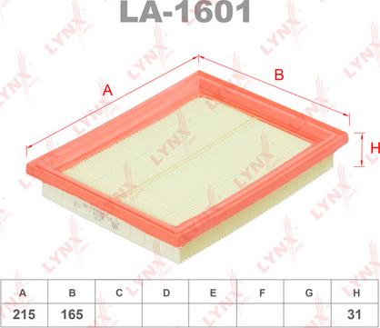 LYNXauto LA-1601 - Air Filter, engine autospares.lv