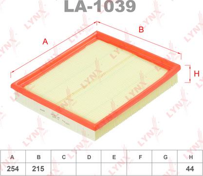 LYNXauto LA-1039 - Air Filter, engine autospares.lv