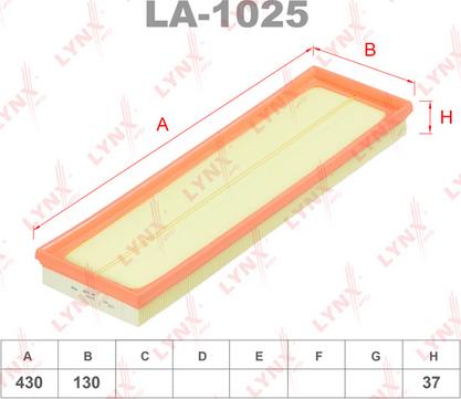 LYNXauto LA-1025 - Air Filter, engine autospares.lv