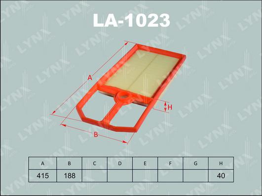 LYNXauto LA-1023 - Air Filter, engine autospares.lv