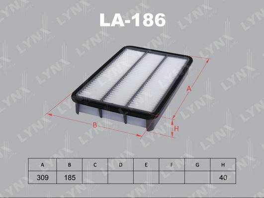 LYNXauto LA-186 - Air Filter, engine autospares.lv