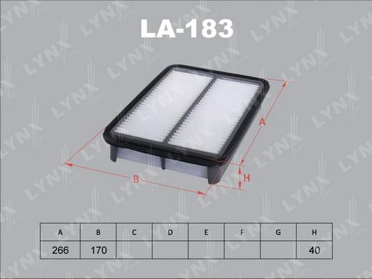 LYNXauto LA-183 - Air Filter, engine autospares.lv