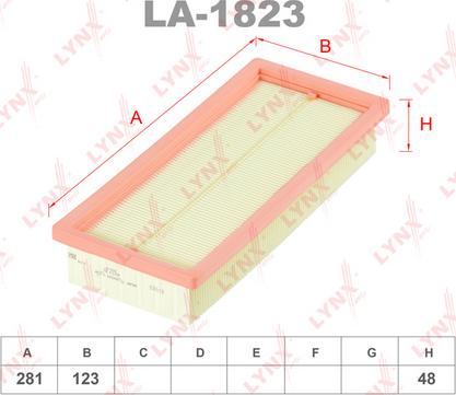 LYNXauto LA-1823 - Air Filter, engine autospares.lv