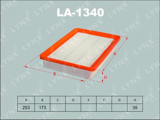 LYNXauto LA-1340 - Air Filter, engine autospares.lv