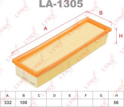 LYNXauto LA-1305 - Air Filter, engine autospares.lv