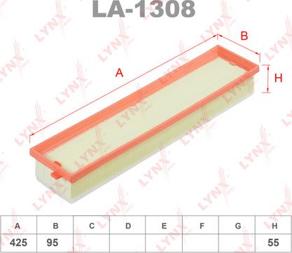 LYNXauto LA-1308 - Air Filter, engine autospares.lv