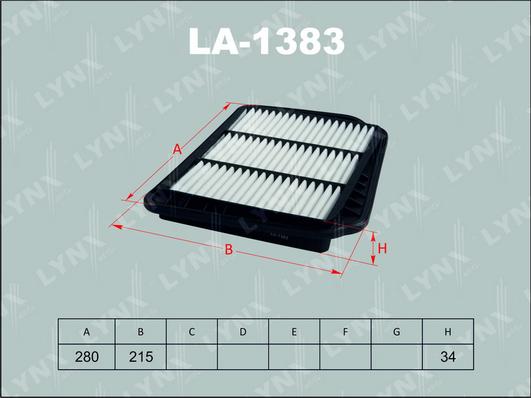 LYNXauto LA-1383 - Air Filter, engine autospares.lv