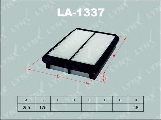 LYNXauto LA-1337 - Air Filter, engine autospares.lv